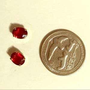 Garnet stud earrings